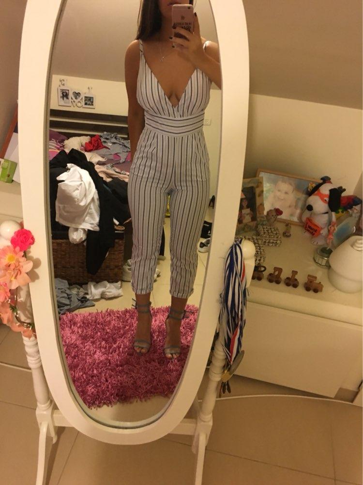 Long Stripy Striped Jumpsuit