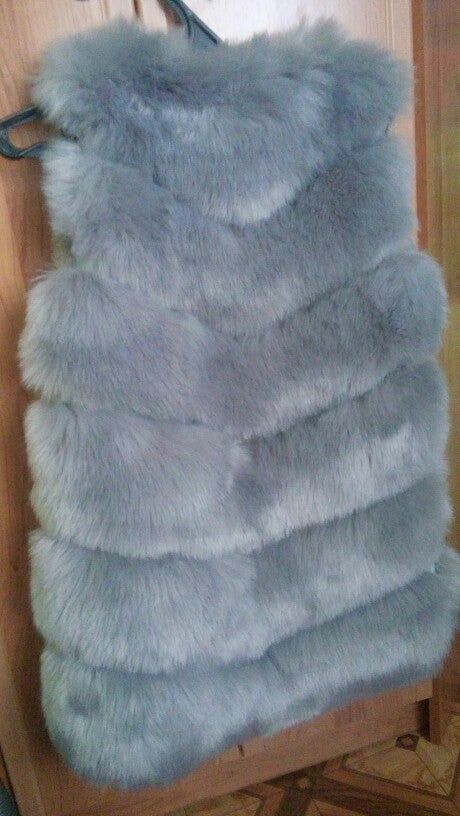Chalet lined faux fur sleeveless