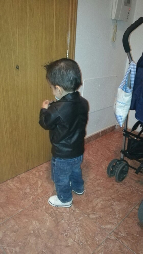 Unisex faux leather jacket for kids