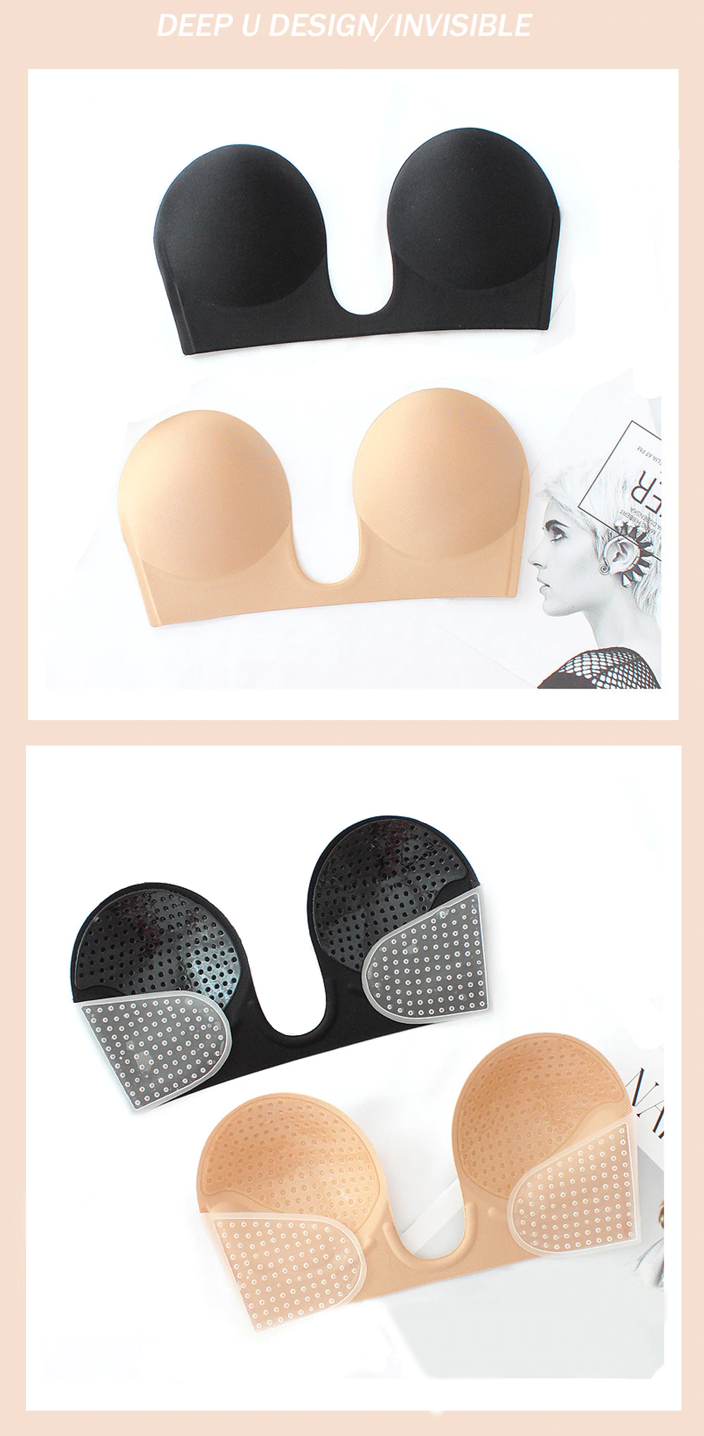 Penny self-adhesive bra