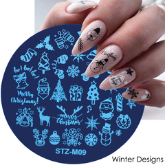 Christmas Nail Art for Nail Stamping