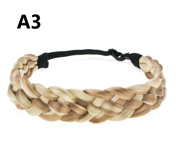 Elastic hair band in the shape of a braid