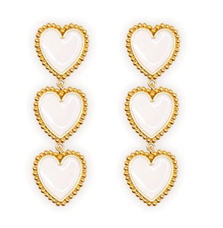 Gold heart earrings