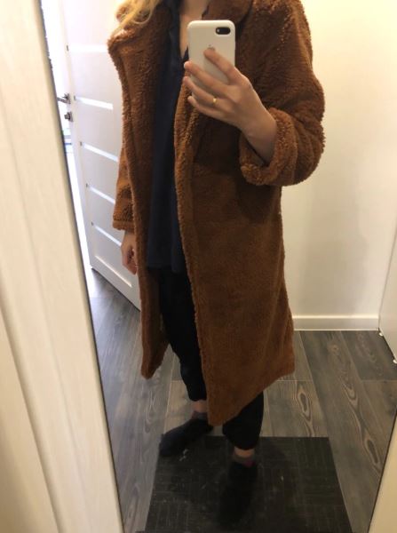 Bruny long teddy bear coat