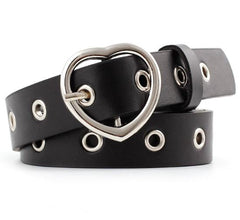 Adjustable Heart belt with metal heart