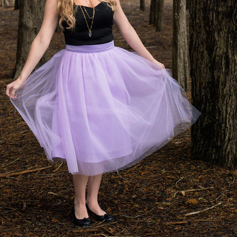High-waisted dance skirt in tulle