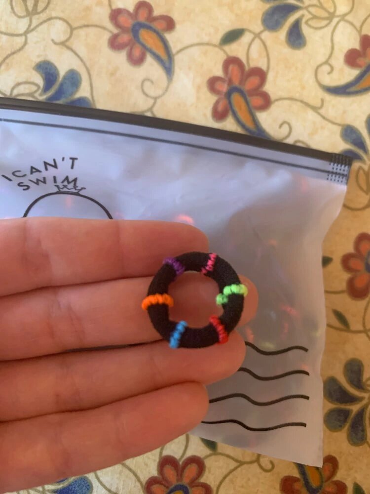 Bag of 100 Multicolor scrunchies