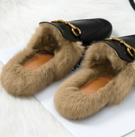Andy slipper with fur