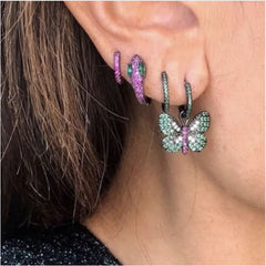Small butterfly-shaped earrings
