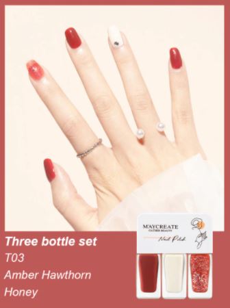 3 in 1 Pastel nail polish