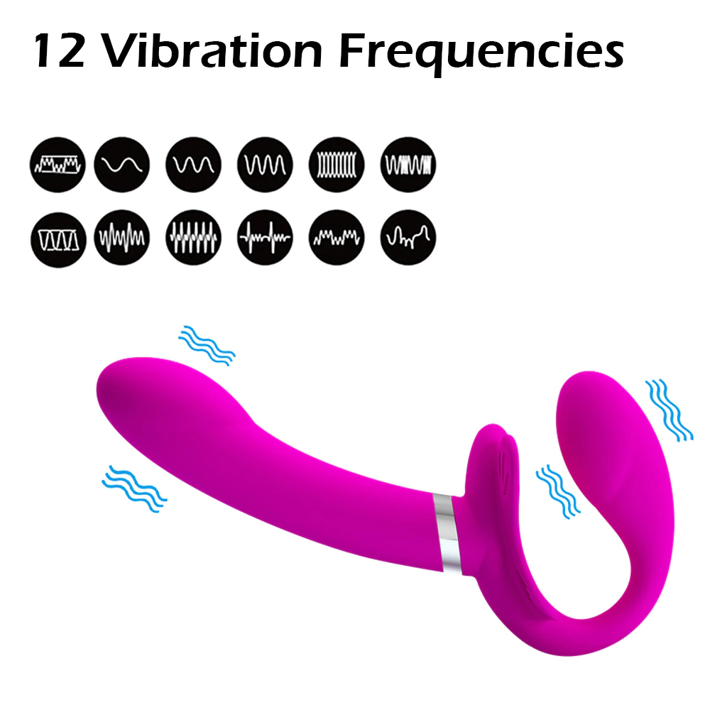 Strapon purple vibrator