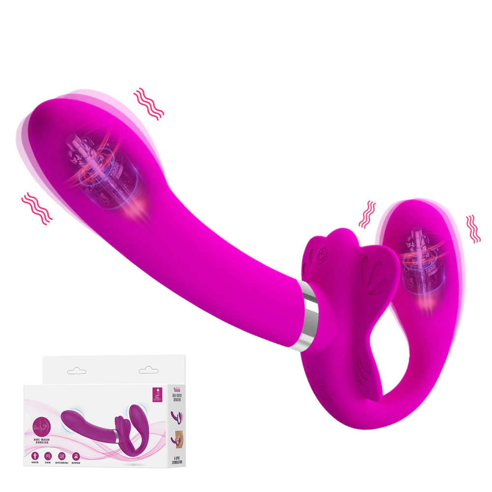 Strapon purple vibrator