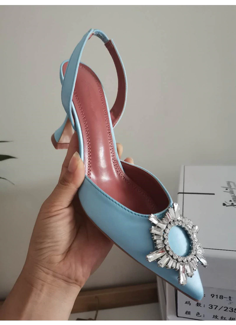 Terry shoe with crystal