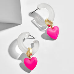 Mini Heart pendulum earrings