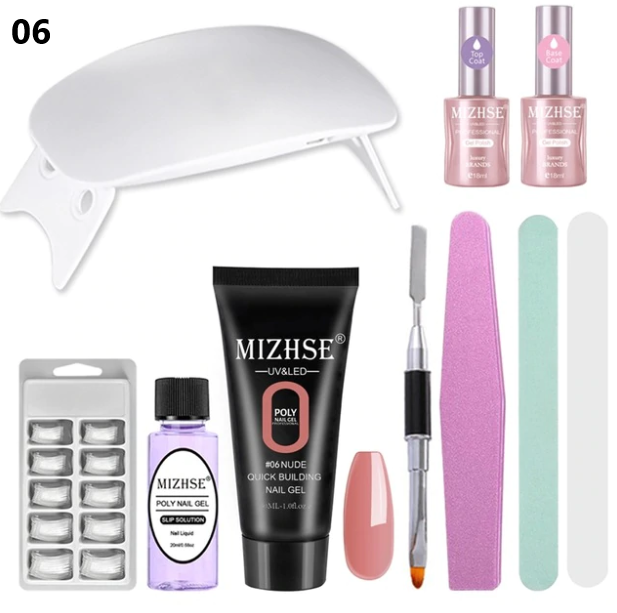 Poly Gel Nail Lamp 6W USB Complete Set