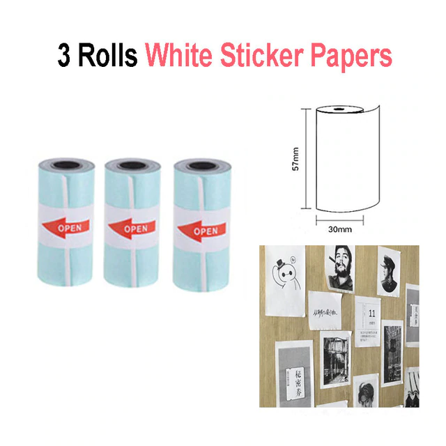Pack of 3 paper rolls for Julie mini printer