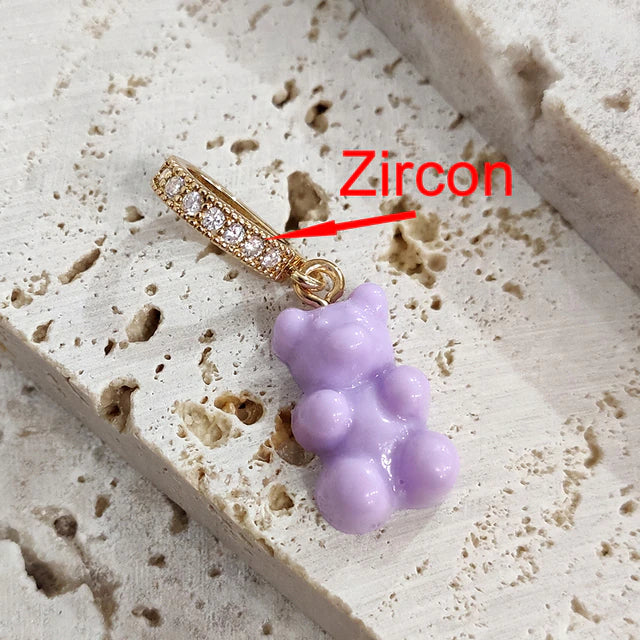 Zircon bracelet with teddy bear