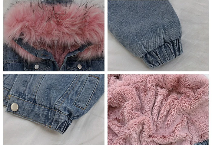 Denim jacket with Russell fur