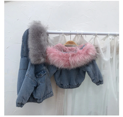 Denim jacket with Russell fur