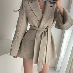 Piqué short coat