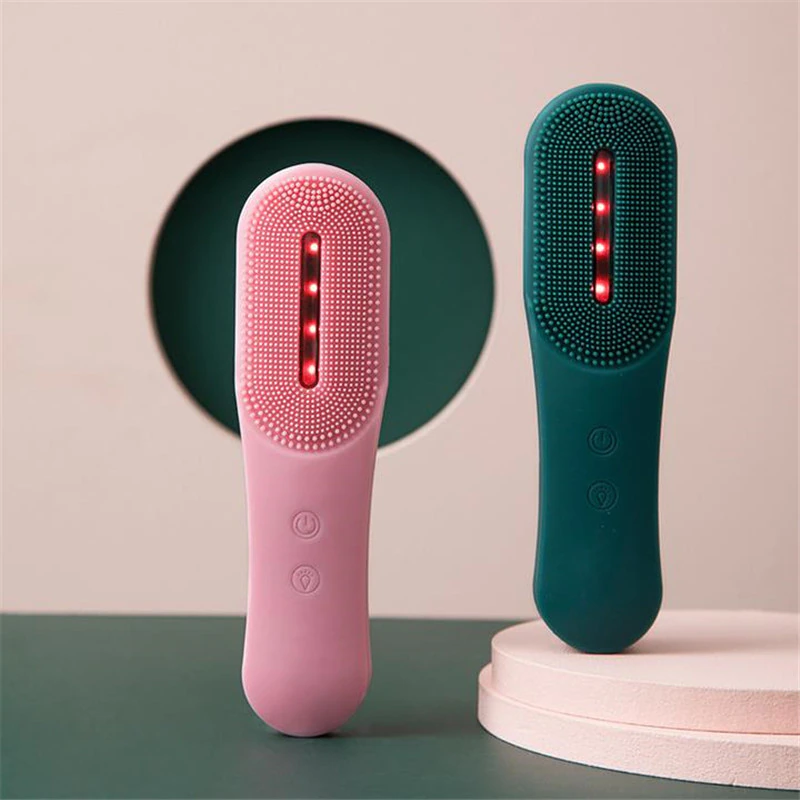 Electric brush for facial cleansing