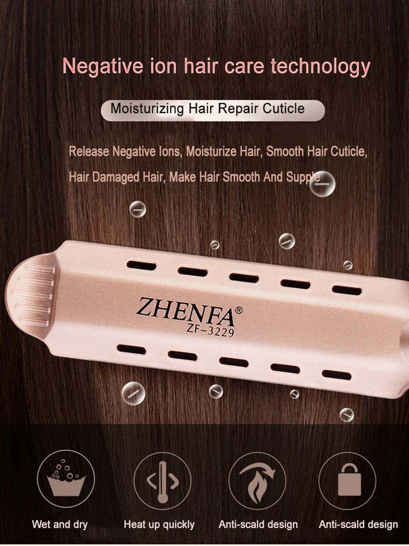 Steam hair straightener