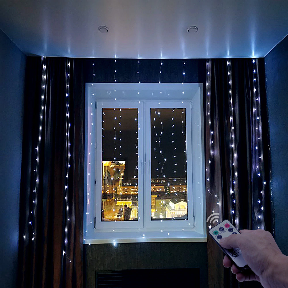 Led curtain lights with remote control